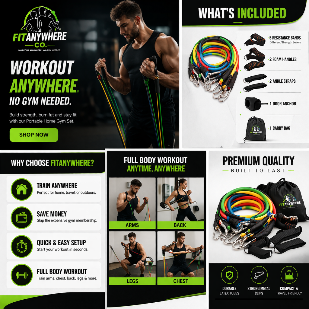 FitAnywhere™ Portable Home Gym Set